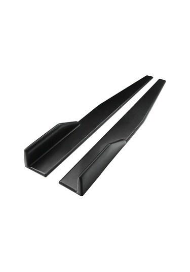 2 Adet Yan Etek Rocker Ayırıcılar Difüzör Kanatçık Kanatlar Tampon Araba Gövde Şekillendirme Seti Siyah