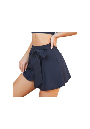 Kadın Yarım Etek Pantolon Bisiklet Yoga Eteği Beyzbol Spor Fitness Yoga Eteği Beyaz