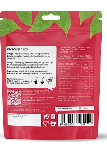 Fropie Karışık Kuruyemiş - Omega 3 Mix 75 G