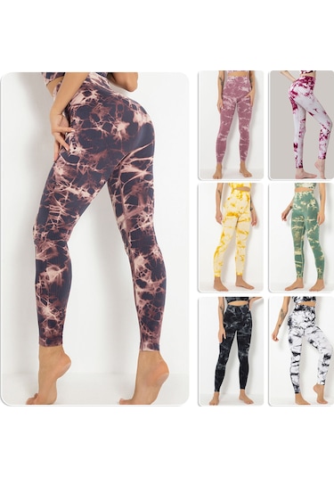 Kosona Kadın Spor Eşofmanı: Yoğun Egzersiz İçin Yüksek Bel, Kalça Kaldıran, Dikişsiz Zarf Tipi, Çift Boyama Desenli Mor Antrenman Taytları Koyu Mor