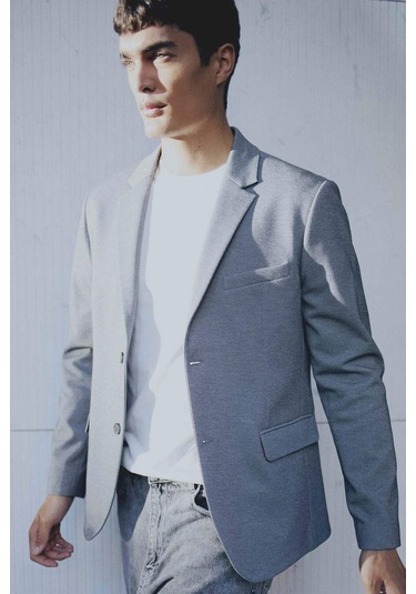 Defacto Modern Fit Astarlı Blazer Ceket C5990AX24AUAR4 Antrasit Defacto Modern Fit Astarlı Blazer Ceket C5990AX24AUAR4 Antrasit