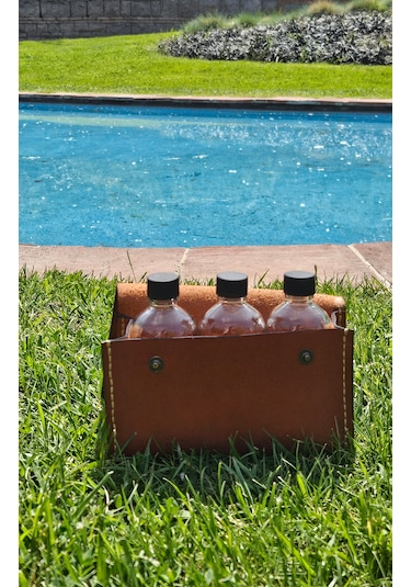El Yapımı Deri Baharatlık 100 Ml Cam Şişe