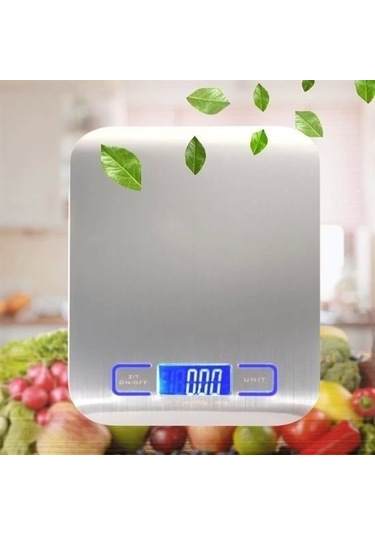 Buffer Tf 1002 Hassas Ölçümlü Maksimum 5 Kg Kapasiteli Led Ekran Platin Dijital Mutfak Tartısı Renk