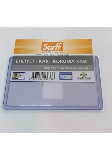 Sarff Ehliyet Kart Koruma Kabı 54X86 Mm Yeni Kimliklere Uygun