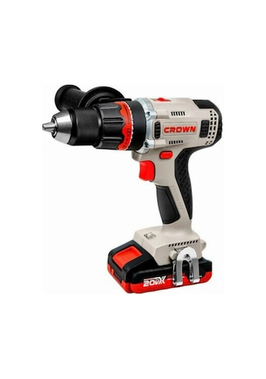 Crown CT21093HMX-2 BMC 20 V 2 Ah Çift Vitesli Bakır Sargılı Kömürsüz Motorlu Çift Akülü Şarjlı Darbeli Matkap