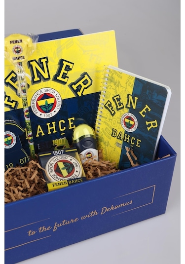 Dekomus İle Özel Kutulu Yeni Sezon Lisanslı Fenerbahçe Full Kırtasiye Seti