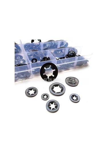 Shineyee 340 Adet Çelik Kilitleyici Yıldız Dişli Yastık Seti - 7 Farklı Boyut, Gb96-85 Standartı, Sert Çelik, Eğlenceli Ve Profesyonel Tamirler İçin