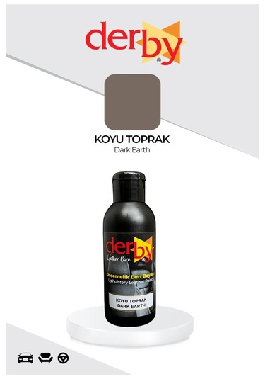Derby Koyu Toprak Deri Döşeme Araç Direksiyon Koltuk Boyası100 Ml
