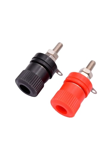 1 Takım 4mm Born Klemens Büyük Boy Kırmızı - Siyah