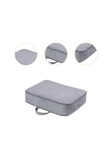 Homyl Yorgan Saklama Çantası Kendini Sıkıştırma Gri
