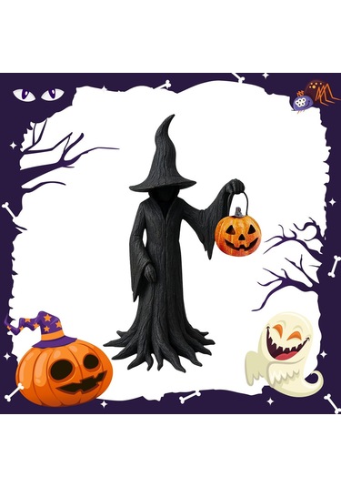 Suntek Reçine Figürin Şömine Masaüstü Cadılar Bayramı Orta