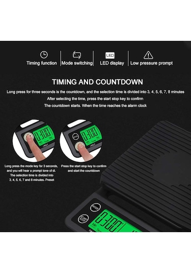 Techmaster 5 KG Zaman Ayarlı Hassas Terazi