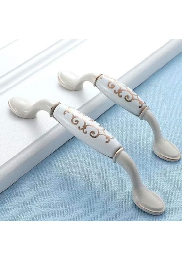 X Seramik Mobilya Kulpu, Mutfak Dolabı Kulpu, Mobilya Kapı Kulpu, Çinko Alaşımlı Mutfak Kulpu Kapı Çekmecesi 96mm