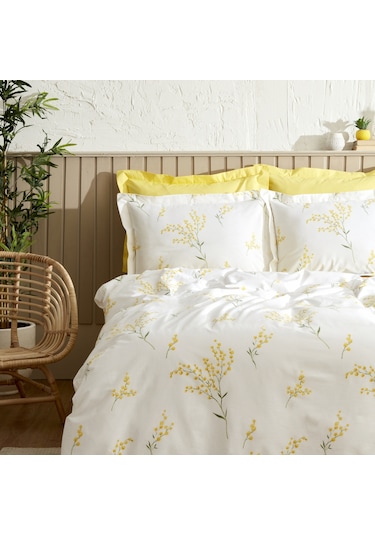 Karaca Home Loretta %100 Pamuk Çift Kişilik Nevresim Takımı Sarı - 200.22.08.0021 Sarı