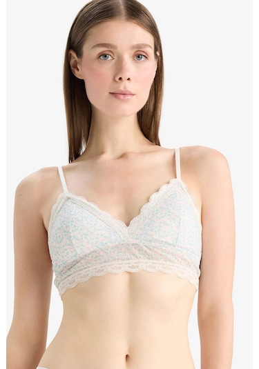 DeFacto Floral Çıkarılabilir Pedli Dantel Detaylı Bra-Fall in Love E7032AX25SPER98