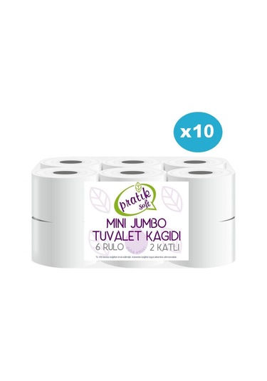 Pratiksoft Mini Jumbo Tuvalet Kağıdı 10 x 6'lı