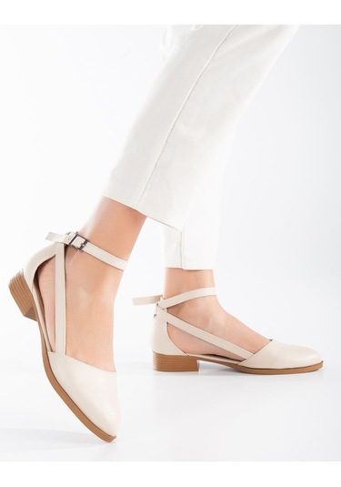 Rayna Kısa Topuk Cilt Ayakkabı Bej