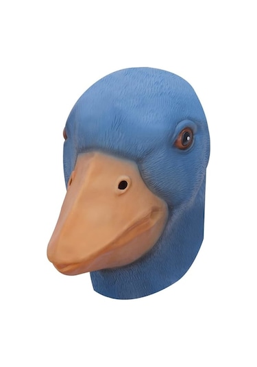 Ic Ördek Maskesi Tam Baş Cadılar Bayramı Kostüm Partisi Sevimli Hayvan Cosplay Lateks Aksesuarları Yetişkin
