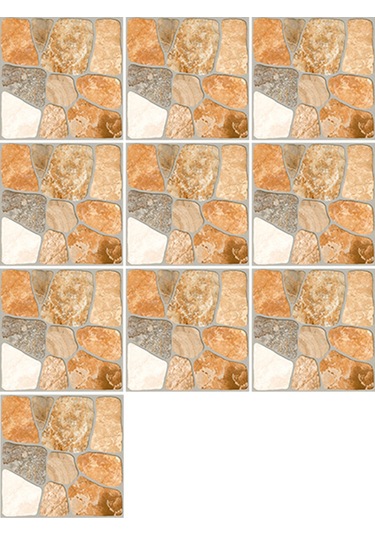 Geekyou Mediterranean Tarzı Otomatik Yapışkan Seramik Desenli Duvar Sticker 20x20cm 10 Adet - Kolay Kurulum, Kaliteli Pvc Diğer