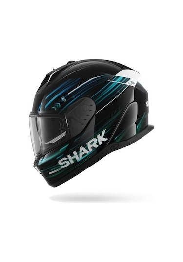 Shark Skwal İ3 Lıght-blur Siyah-kırmızı-mavi Kapalı Kask Ledli Model Parlak Siyah-mavi
