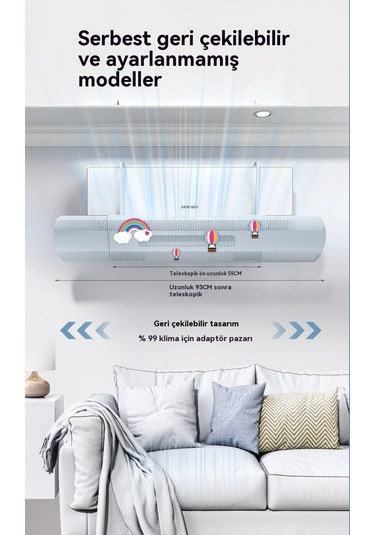 Jian Fan Ön Cam Klimasıön Cam Anti-doğru Da Üfleme Geribilir Ayarlanabilr Rüzgar Önüvara Monte Klimaöncam Montaj Beyaz