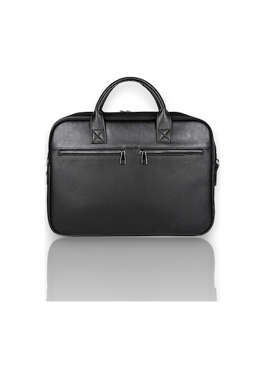 Deri Evrak Çantası Laptop Bölmeli 15.6" 8683255013739 Siyah