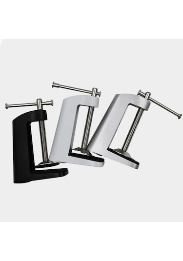 Beyaz Ayarlanabilir Masa Lambası Işıkları Metal Stand Döner Klip Kol Kelepçe Kilit Tutucu