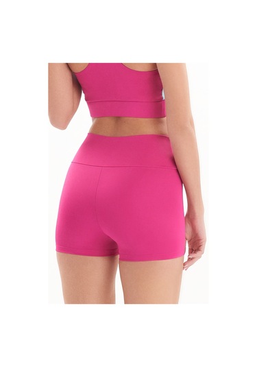 Josejuan Kadın Mini Spor Şort Tayt Yüksek Bel Sıkılaştırıcı 7400-fuşya Fuşya