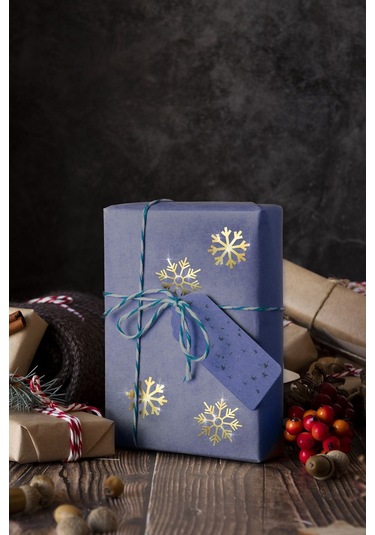 Kartanesi Kış Temalı Metalik Duvar Sticker Çok Renkli