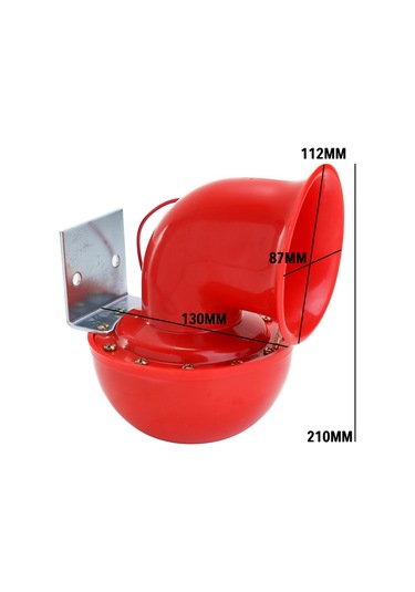 Springsun 12v Kırmızı Elektrikli Boğa Boynuzu Hava Klarneti - 200db Yüksek Ses, Araba Motosiklet Kamyon Gemi İçin - Dayanıklı Abs Ve Metal Malzeme