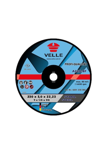 Velle 230x3 Metal Kesme Taşı