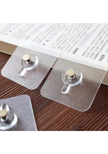 Yapışkanlı Hanger Vidasız Eşya Ürün Taşıma Askılık 5 Adet-al4344 Şeffaf