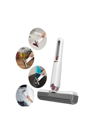 Mrt Bilişim Taşınabilir Mini Otomatik Sıkmalı Mop Seti Yıkanabilir Mini Mop