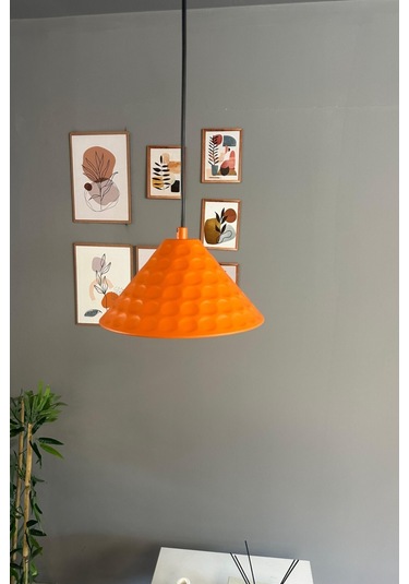 Rumy Turuncu Tekli Avize Sarkıt Ofis Showroom Salon Mutfak Avizeleri Turuncu