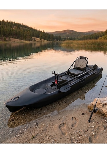 Sup Pro Tek Kişilik Pedallı Balıkçı Kanosu Siyah