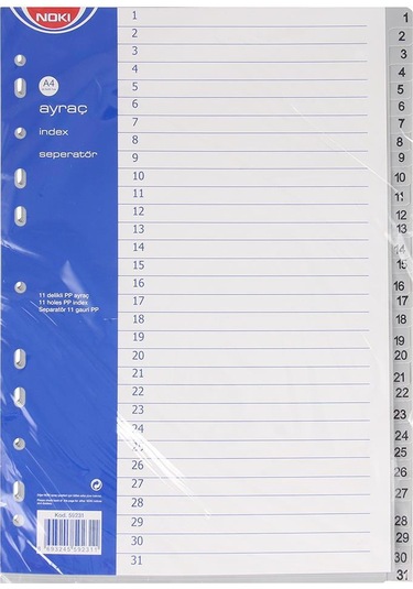 Noki 59231 Seperatör A4 1-31 Rakam