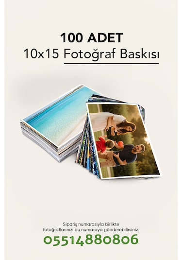 10x15 Parlak Fotoğraf Baskısı 100 Adet