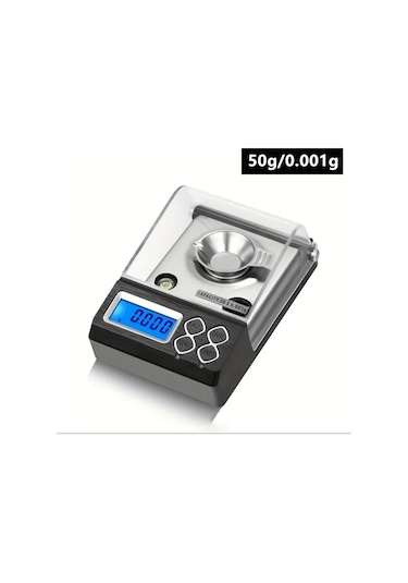 Xuweiwei 1pc 50g 0.001g Hassasiyetli Dijital Miligram Ölçeği Profesyonel Mini Elektronik Denge Tozu Altın Mücevher Mutfak Ölçeği -