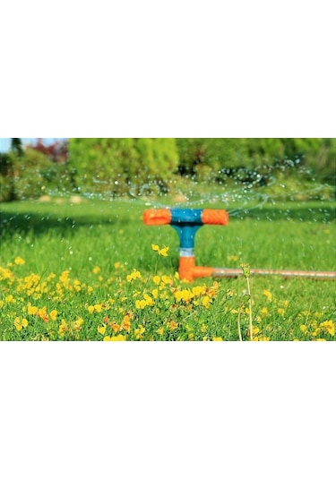 Kazıklı Turbo Üç Kollu Çim Fıskiyesi Sprink Rekorlu