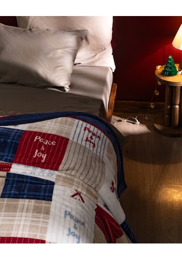 Chevalz Çift Kişilik Welsoft Baskılı Battaniye - Mavi/kırmızı 8684427292235 Mavi