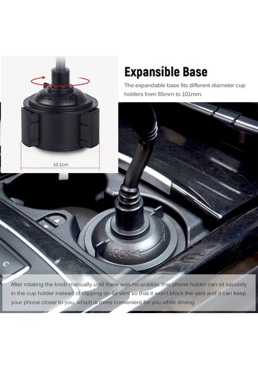 Ebitda Evrensel Araç Tutucu - 55-92mm, Abs&43 Metal, 220mm Kollu