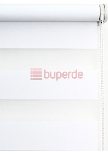 Buperde Optik Beyaz (Kar Beyazı) Eko Zebra Stor Perde