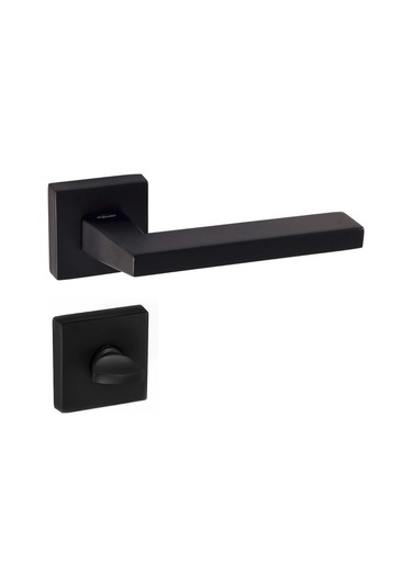 Doğanlar Parma Mat Siyah Rozetli Kapı Kolu Takım-wc Kol Pk001dgn0104 Renkli