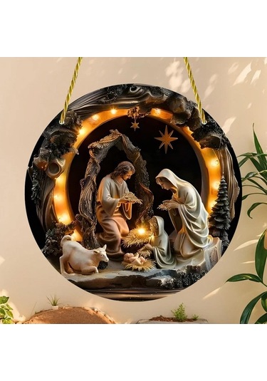 Pazly Suntek Sahnesi Parti Nın İsa& Doğum Dekorasyonu 39 15cmx15cm Ty