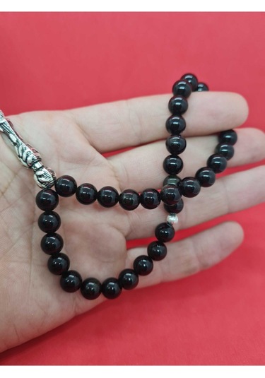 Sertifikalı Obsidyen Doğal Taş Tesbih 8 Mm