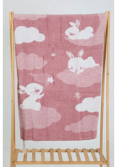 Yumuşak Bebek Çocuk Battaniyesi Mevsimlik 90x100 Cm Pembe