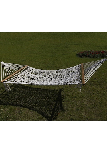 Bilenhamak Çift Kişilik Düğümsüz Lüks Hamak (120 Cm Genişlik) Beyaz
