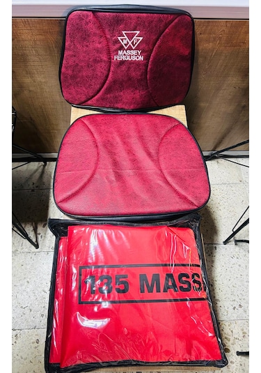 Massey Ferguson 135 Kırmızı Branda Ve Massey Ferguson Armalı Düz Koltuk Kılıfı