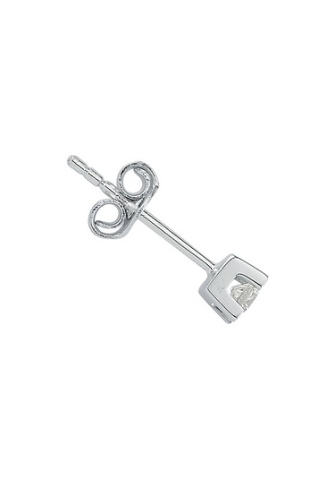 F Renk 0,10 Karat Pırlanta Tektaş Erkek Küpesi 0817e0062