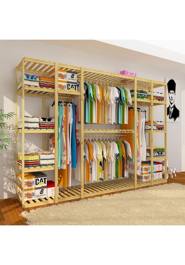 Quinte - Sektörün En Büyük Açık Ahşap Gardırop Tasarımı